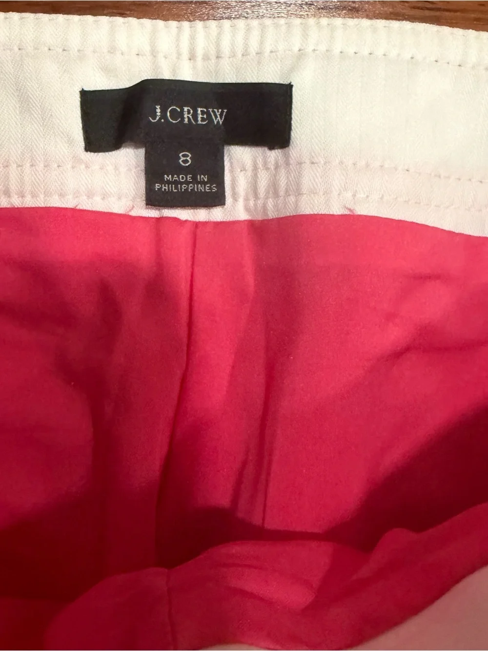 J. Crew Peyton Pink Sailor Pants Linen Blend Wide Leg Cropped Size 8 Resortwear